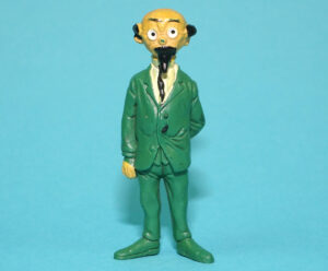 TIN TIN TINTIN PVC MINI TOY FIGURE PROFESSOR CALCULUS 1/35 SCALE 1973 BELVISION ESSO PROMO BENELUX