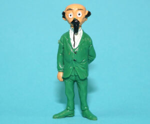 TIN TIN TINTIN PVC MINI TOY FIGURE PROFESSOR CALCULUS 1/35 SCALE 1973 BELVISION ESSO PROMO BENELUX