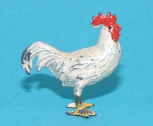 BRITAINS LEAD FARM No. 643 PRIZE POULTRY WHITE LEGHORN COCK 1930s ENGLAND