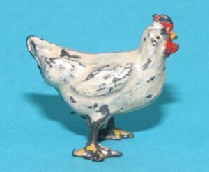 BRITAINS LEAD FARM No. 643 PRIZE POULTRY WHITE LEGHORN HEN 1930s ENGLAND