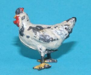 BRITAINS LEAD FARM No. 643 PRIZE POULTRY WHITE LEGHORN HEN 1930s ENGLAND
