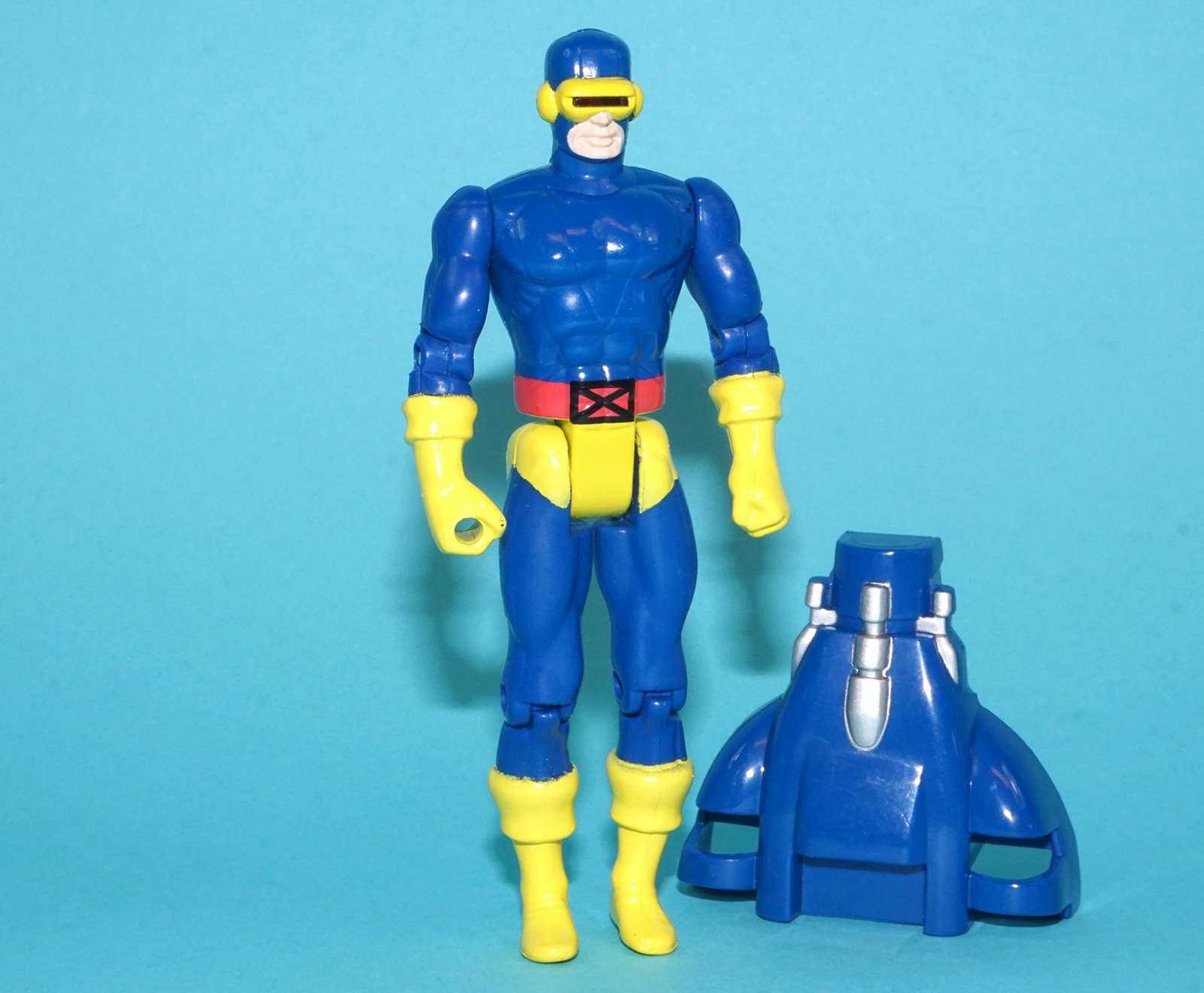 MARVEL X-MEN THE UNCANNY CYCLOPS LASER LIGHT EYES 100% COMPLETE 1993 TOY BIZ - Image 2