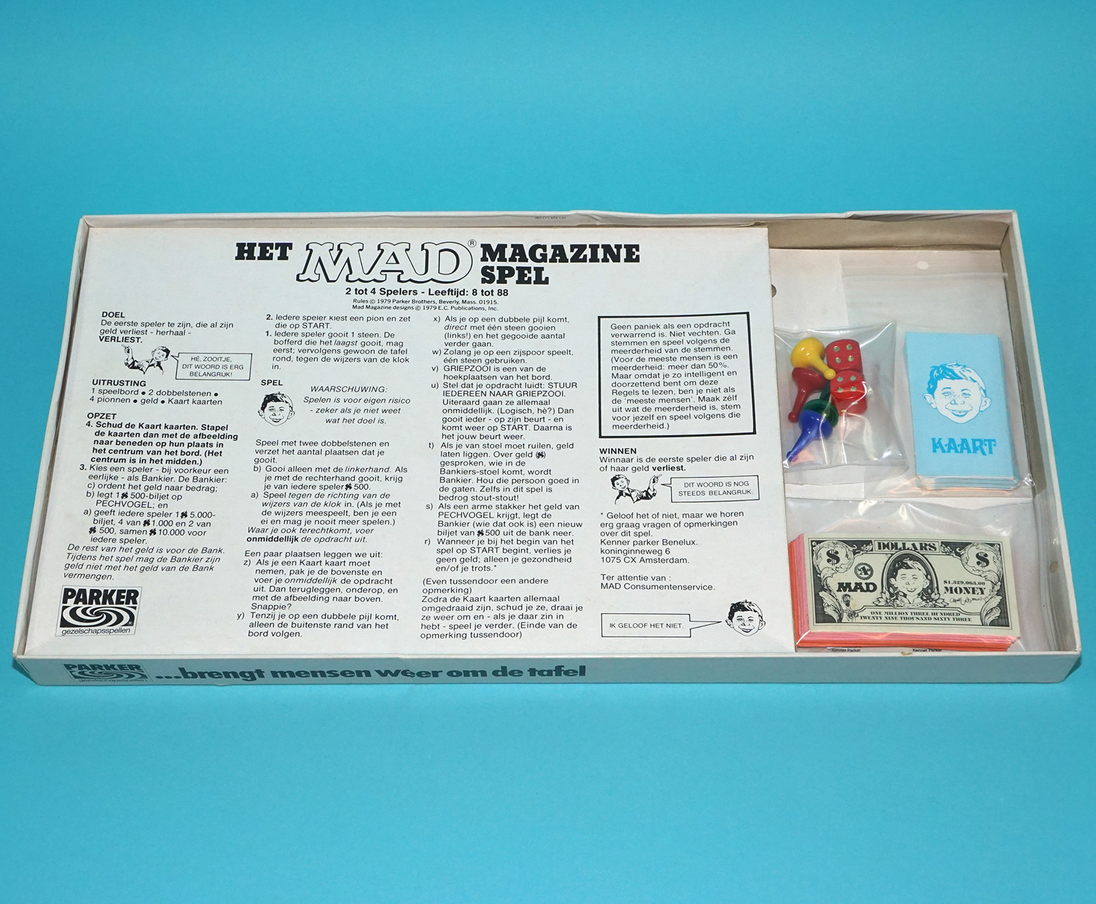 MAD MAGAZINE BOARD GAME 100% COMPLETE 1982 PARKER HOLLAND - Image 8