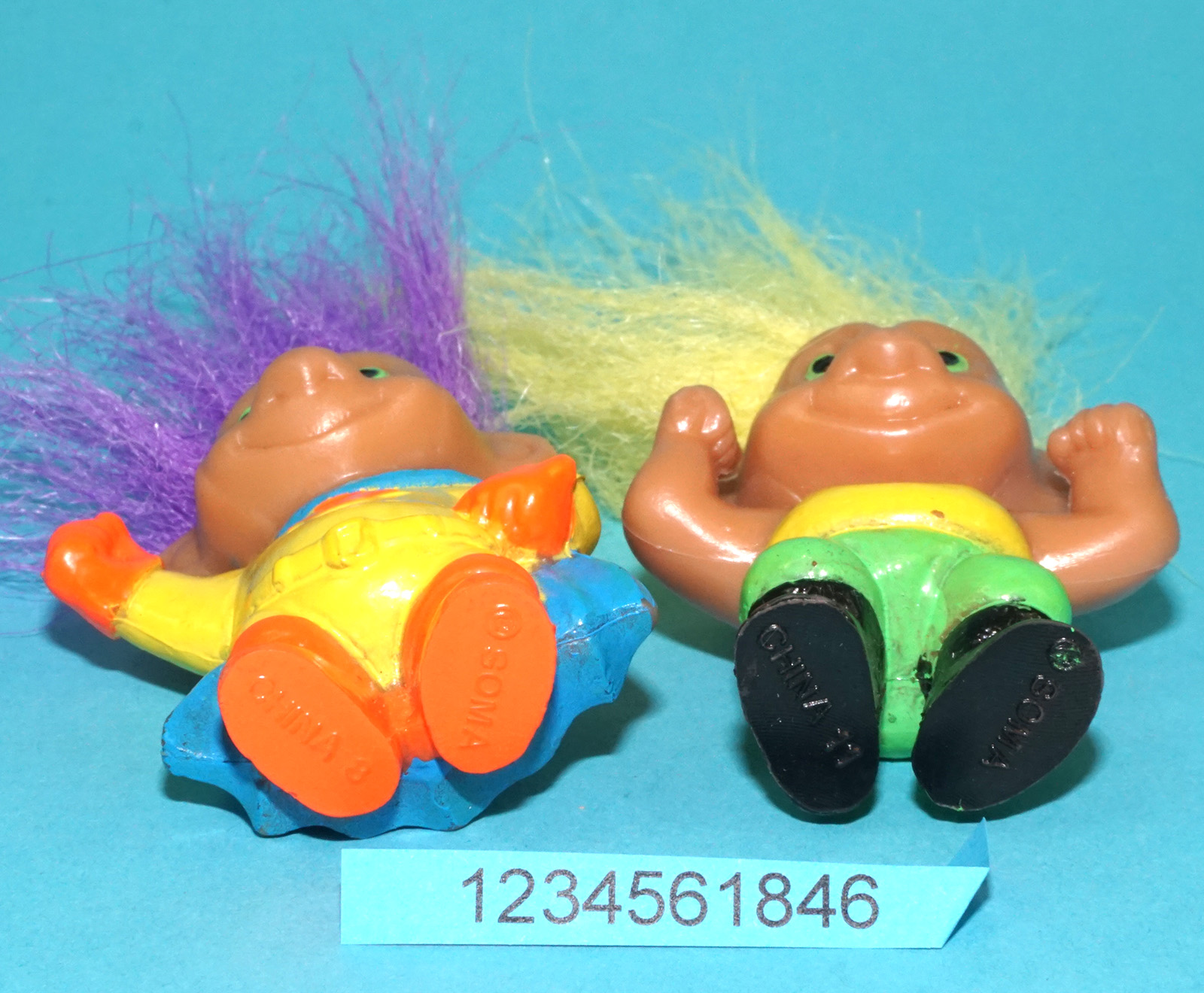 TROLLS GOOD LUCK BABY TROLL PVC FIGURES MUSCLE MAN & SUPER TROLL 1992 SOMA - Image 4