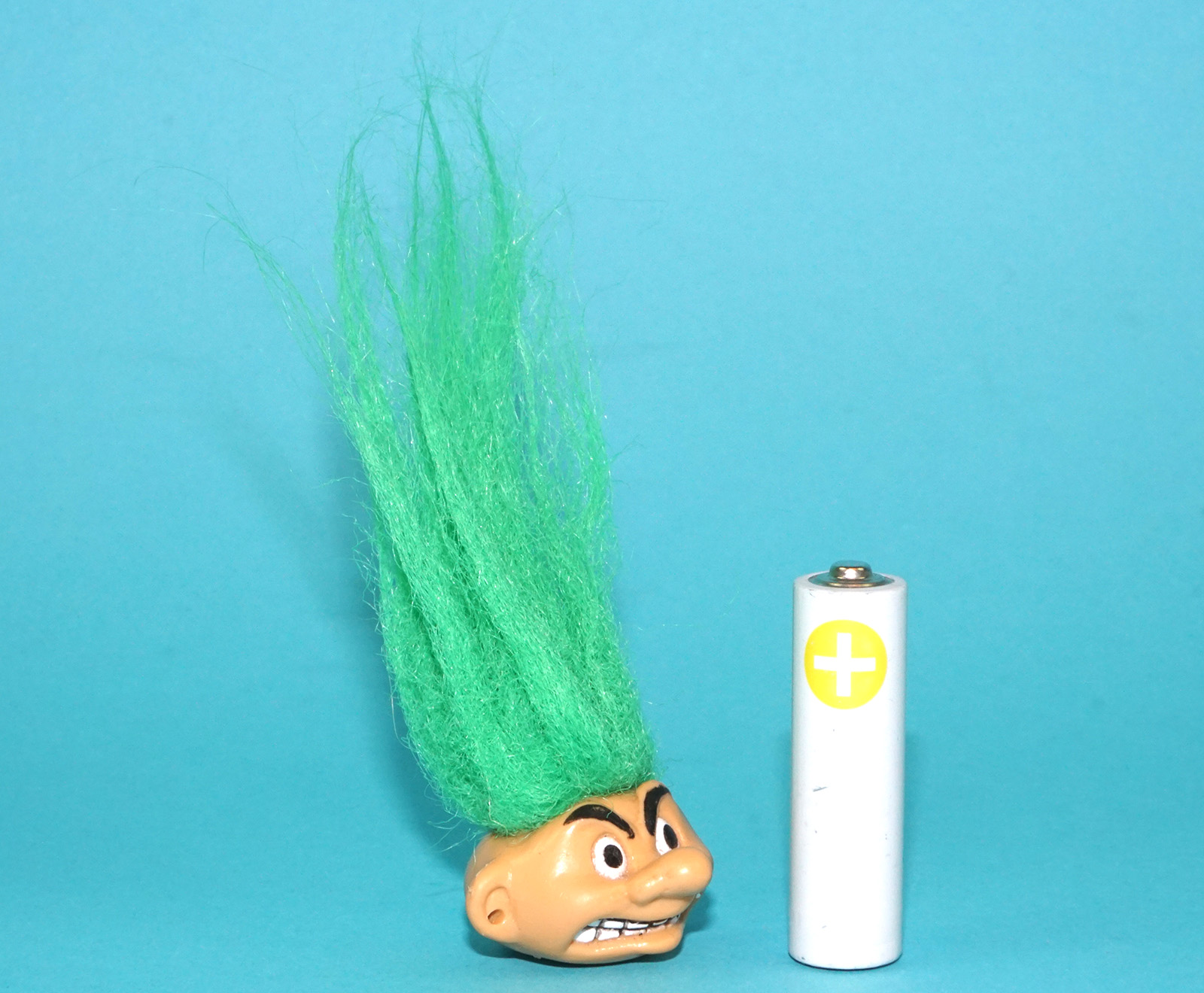 TROLLS PVC MINI FIGURE GOOD LUCK TROLL PENCIL TOPPER DOLL HEAD 1990 STORE ENTERPRISES RUSS BERRIE - Image 3