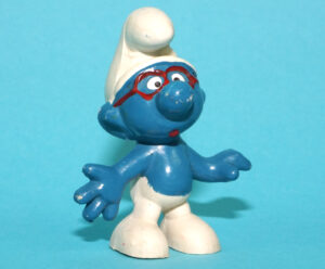 SMURFS 20006 BRAINY SMURF HONG KONG COO 1969 SCHLEICH
