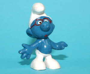 SMURFS 20006 BRAINY SMURF HONG KONG COO 1969 SCHLEICH