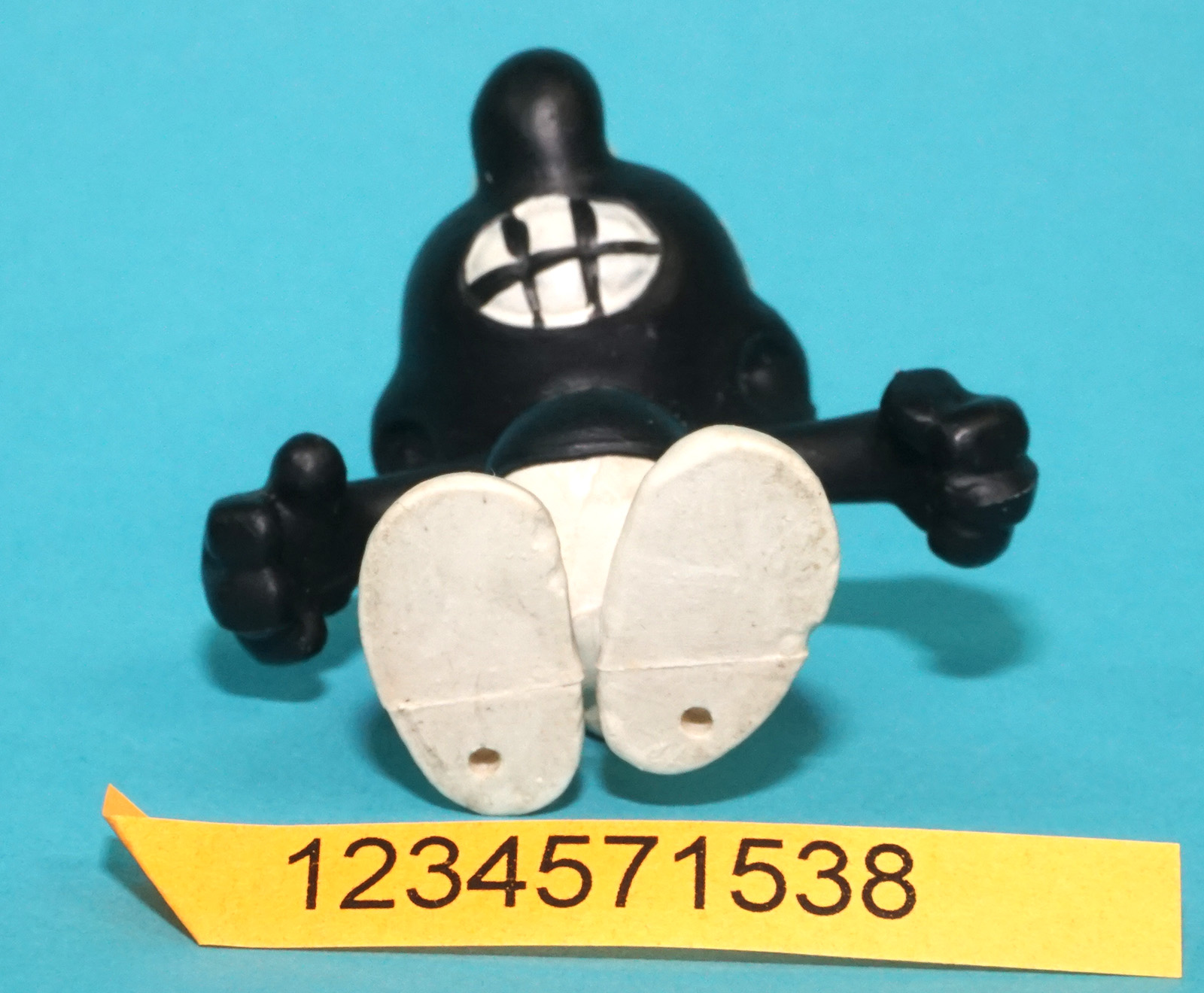 SMURFS 20007 ANGRY GNAP SMURF SMALL MOLD BLACK TEETH NO COO PEYO HOLES 1966 SCHLEICH - Image 4