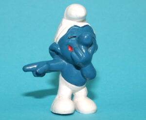 SMURFS 20011 LAUGHING SMURF HONG KONG COO 1970 SCHLEICH