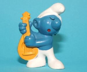 SMURFS 20013 LUTE SMURF W. GERMANY COO 1970s SCHLEICH