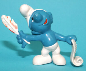SMURFS 20022 POET SMURF W. GERMANY COO 1972 SCHLEICH