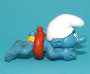 SMURFS 20025 SWIMMER SMURF W. GERMANY COO 1977 SCHLEICH