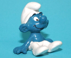 SMURFS 20026 SITTING SMURF HONG KONG COO 1979 SCHLEICH