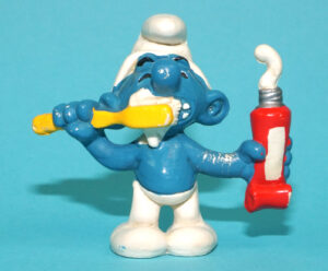 SMURFS 20064 TOOTHPASTE SMURF W. GERMANY COO 1980 SCHLEICH