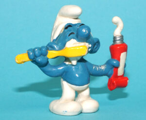 SMURFS 20064 TOOTHPASTE SMURF W. GERMANY COO 1980 SCHLEICH