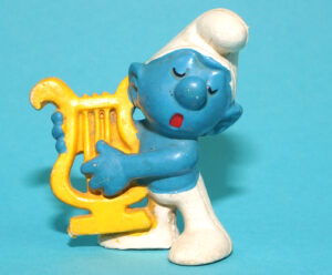 SMURFS 20070 HARP SMURF NO COO PEYO 1973 SCHLEICH