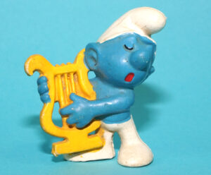 SMURFS 20070 HARP SMURF NO COO PEYO 1973 SCHLEICH