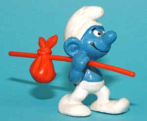 SMURFS 20088 TRAVELER SMURF W. GERMANY COO 1975 BULLY SCHLEICH