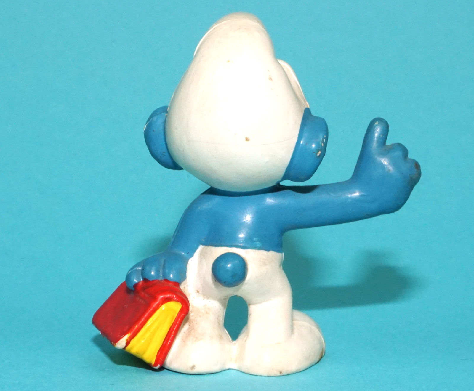 SMURFS 20094 BOOKWORM BRAINY SMURF WEST GERMANY COO 1977 BULLY SCHLEICH - Image 3