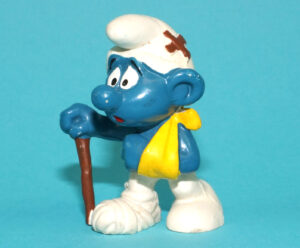 SMURFS 20097 INJURED SMURF HONG KONG COO 1978 SCHLEICH