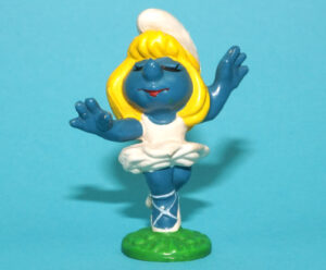 SMURFS 20098 BALLERINA SMURFETTE HONG KONG COO 1978 SCHLEICH