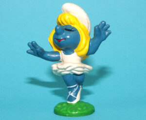 SMURFS 20098 BALLERINA SMURFETTE HONG KONG COO 1978 SCHLEICH