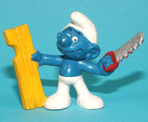 SMURFS 20112 CARPENTER SMURF W. GERMANY COO 1980 BULLY SCHLEICH
