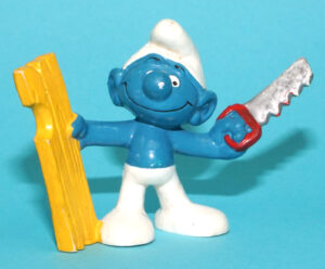 SMURFS 20112 CARPENTER SMURF W. GERMANY COO 1980 BULLY SCHLEICH
