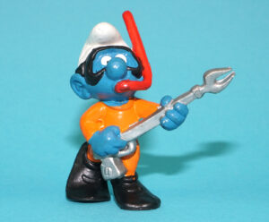 SMURFS 20120 FROGMAN SMURF W. GERMANY COO 1980 SCHLEICH