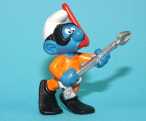 SMURFS 20120 FROGMAN SMURF W. GERMANY COO 1980 SCHLEICH
