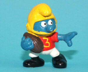 SMURFS 20132 AMERICAN FOOTBALL SMURF HONG KONG COO 1980 SCHLEICH