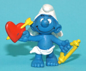 SMURFS 20128 AMOUR CUPID SMURF PORTUGAL COO 1981 SCHLEICH