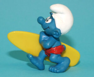 SMURFS 20137 SURFER SMURF W. GERMANY COO 1982 SCHLEICH