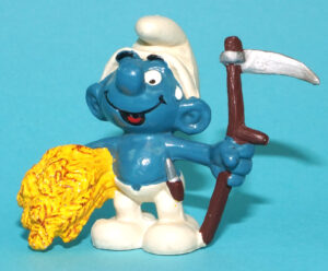 SMURFS 20145 FARMER SMURF HONG KONG COO 1981 SCHLEICH