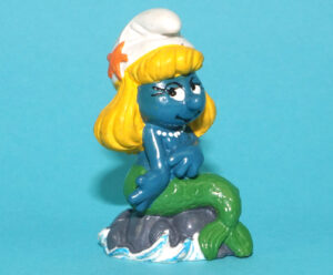 SMURFS 20142 MERMAID SMURFETTE SMURF HONG KONG COO 1981 SCHLEICH