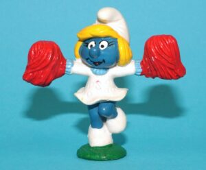 SMURFS 20149 CHEERLEADER SMURFETTE SMURF HONG KONG COO 1981 SCHLEICH