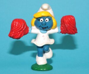 SMURFS 20149 CHEERLEADER SMURFETTE SMURF HONG KONG COO 1981 SCHLEICH