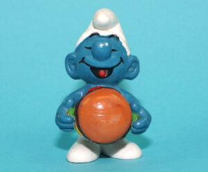 SMURFS 20158 BURGER HAMBURGER SMURF HONG KONG COO 1983 SCHLEICH