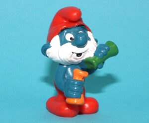 SMURFS 20164 LABORATORY PAPA SMURF HONG KONG COO 1983 SCHLEICH