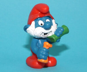 SMURFS 20164 LABORATORY PAPA SMURF HONG KONG COO 1983 SCHLEICH