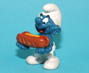 SMURFS 20169 HOT DOG SMURF HONG KONG 1982 SCHLEICH