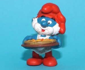 SMURFS 20180 PIZZA PAPA SMURF W. GERMANY COO 1984 SCHLEICH