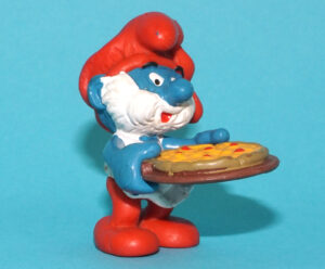 SMURFS 20180 PIZZA PAPA SMURF W. GERMANY COO 1984 SCHLEICH
