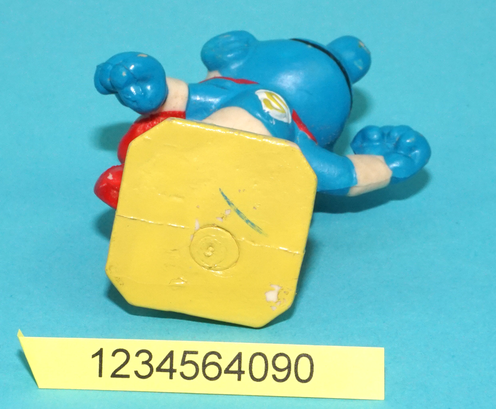 SMURFS KNOCK-OFF 20119 SMURFERMAN SUPERMAN SMURF NO COO SPANISH KO 1980s BOOTLEG - Image 4