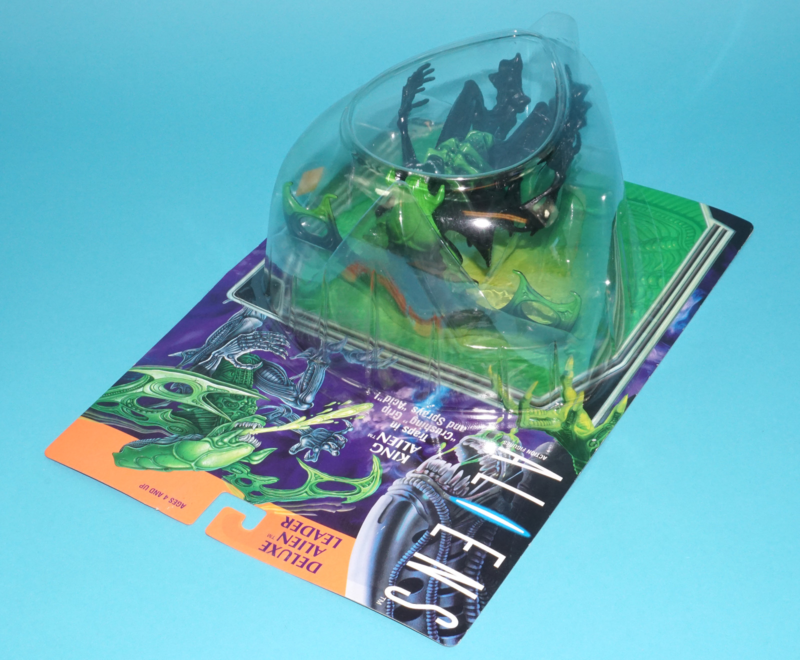ALIENS KING ALIEN DELUXE ALIEN LEADER MOC MOSC US CARD 1994 KENNER - Image 4