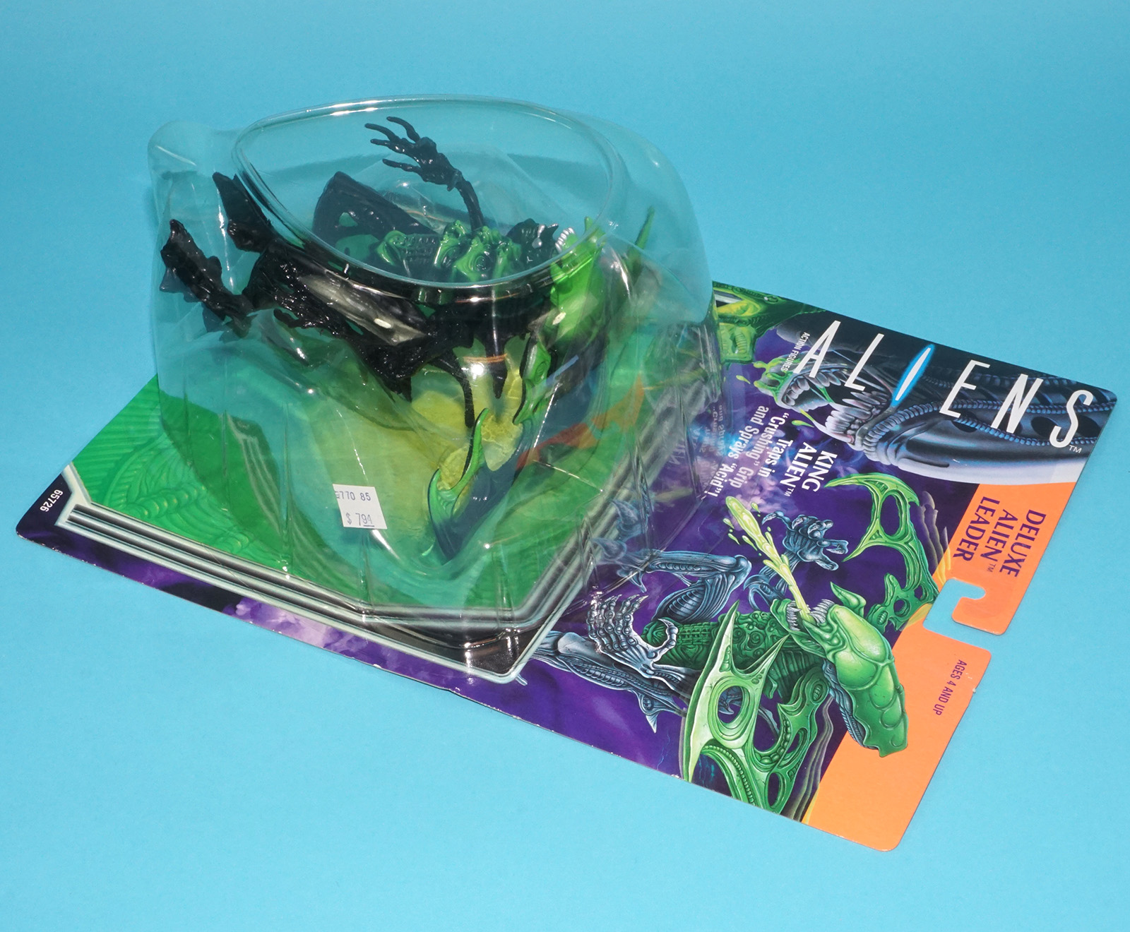 ALIENS KING ALIEN DELUXE ALIEN LEADER MOC MOSC US CARD 1994 KENNER - Image 5