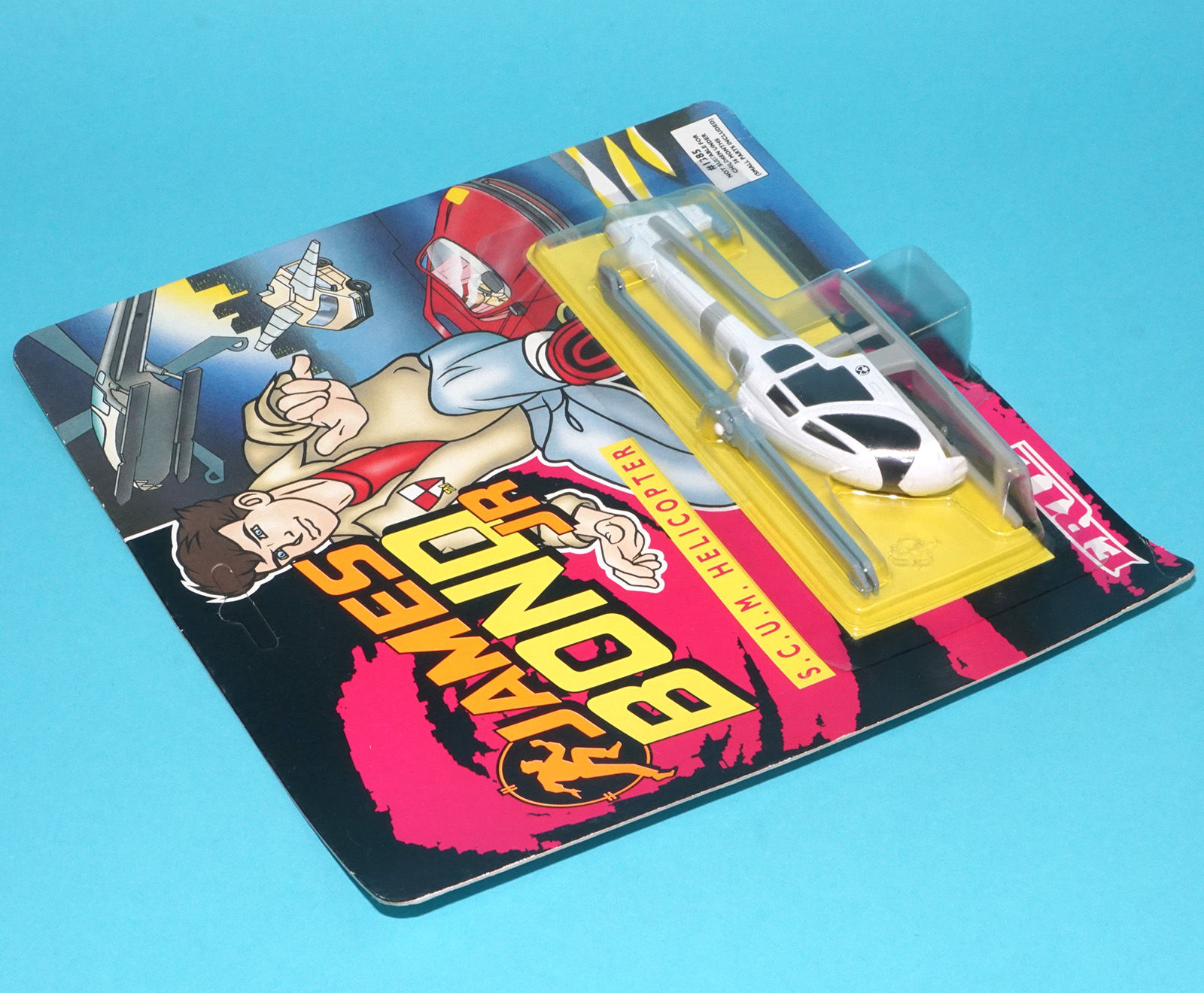 JAMES BOND JR DIECAST S.C.U.M. HELICOPTER MOC MOSC UK EURO CARD 1992 ERTL - Image 4