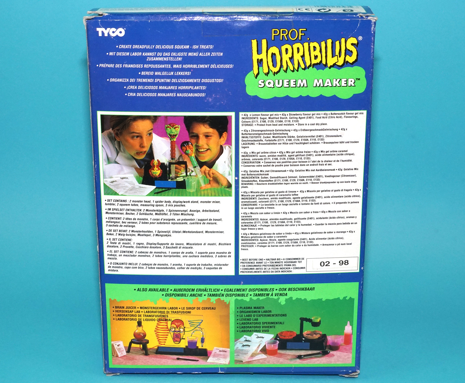 PROF. HORRIBILUS SQUEEM MAKER SLIME TOY 100% COMPLETE BOXED EURO BOX 1994 TYCO - Image 8