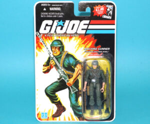 2008 GI JOE 25TH MACHINE GUNNER SGT. ROCK ‘N ROLL v1 MOC MOSC COMIC SERIES HASBRO