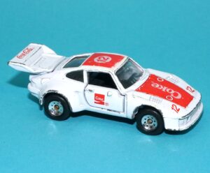 COCA COLA PORSCHE 911 DIECAST TOY MODEL CAR  1/64 SCALE 1988 HARTOY EDOCAR